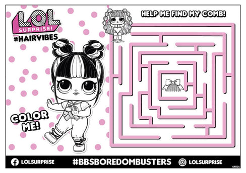 #Hairvibes Maze & Coloring Sheet