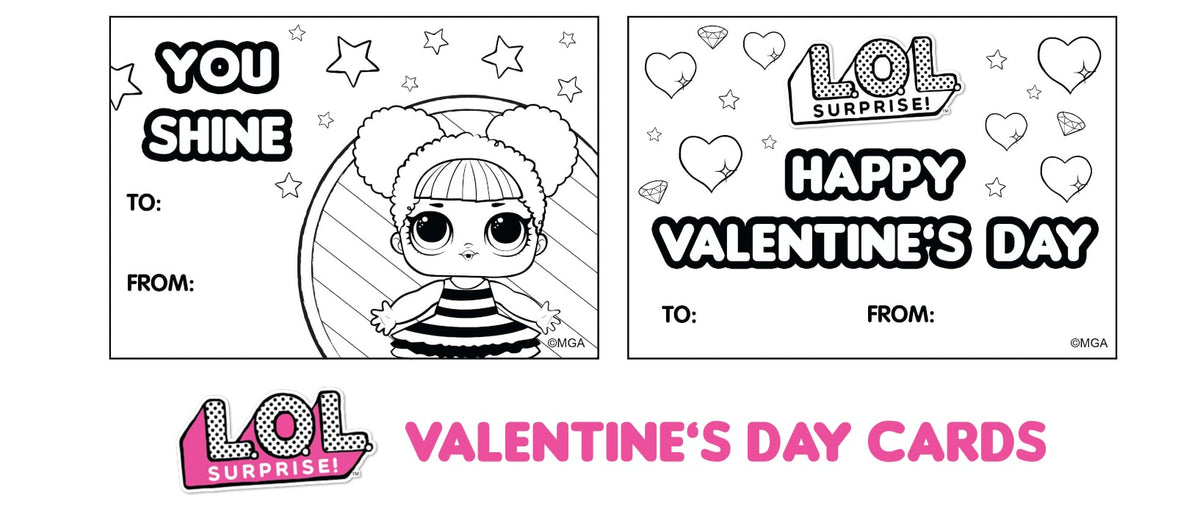 Valentine's Day Cards Coloring Sheet – L.O.L. Surprise! Kids