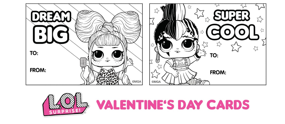 Valentine's Day Cards Coloring Sheet – L.O.L. Surprise! Kids
