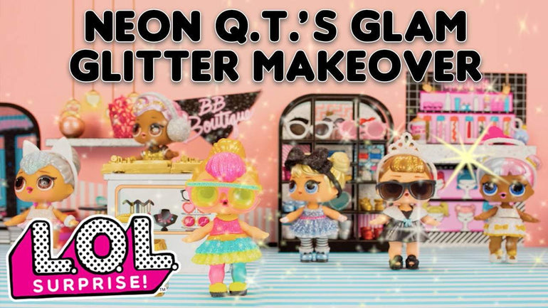 L.O.L. Surprise! Neon Q.T.'s Glam Glitter Makeover | Stop Motion