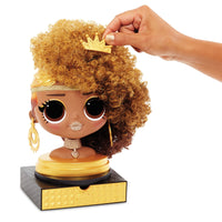 L.O.L. Surprise! O.M.G. Styling Head Royal Bee with Stick-On Hair for Endless Styles